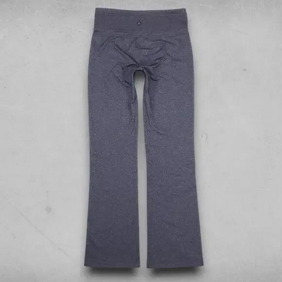 Prana Yoga Pants Women S Charcoal Gray Heather Wide Leg Flare Athleisure Casual - Picture 2 of 12
